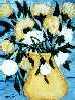 Amarelo, azul e branco