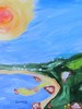 Paesaggio con spiaggia e costa